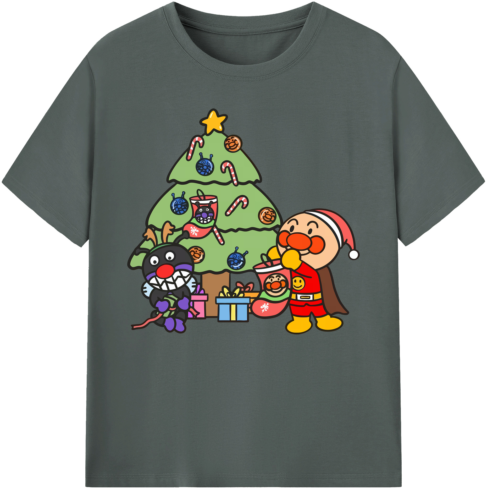 （画像用） アンパンマン Anpanman 綿100％ メンズ半袖Tシャツ｜肌触りやわらか＆通気性